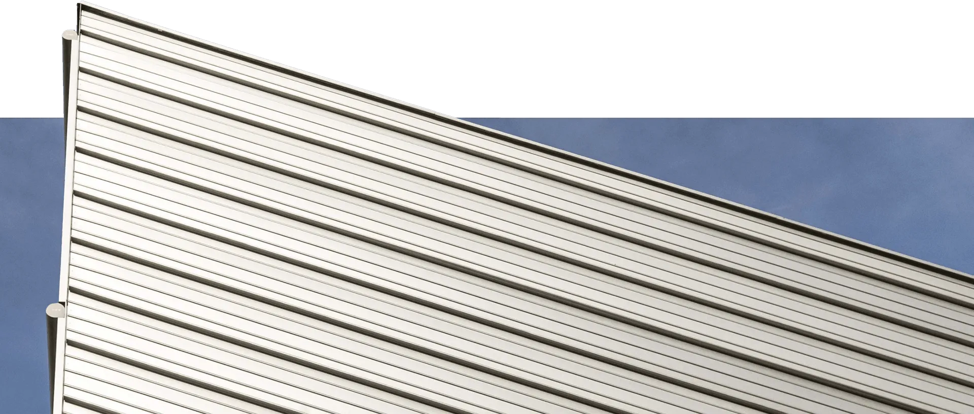Corrugated aluminium façade